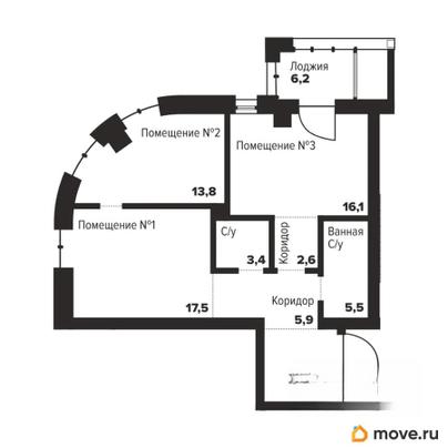 2-комн. апартаменты, 70.2 м&sup2;