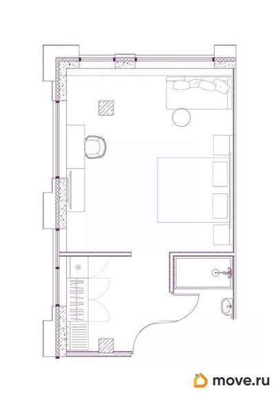 1-комн. апартаменты, 33.94 м&sup2;