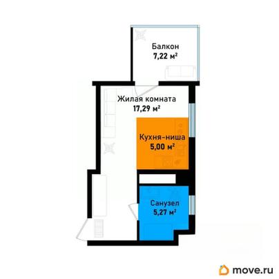 студия, 35.14 м&sup2;
