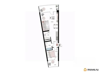 1-комн. апартаменты, 70.5 м&sup2;