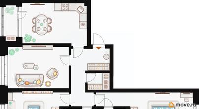 3-комн. квартира, 92.07 м&sup2;