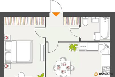 1-комн. квартира, 39.03 м&sup2;