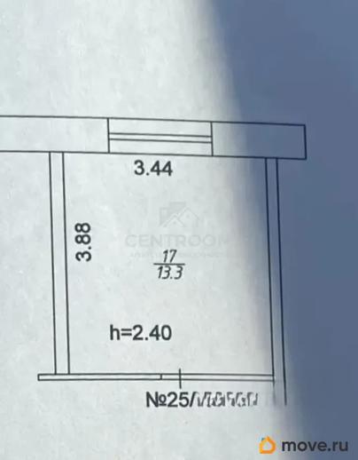 студия, 13.3 м&sup2;