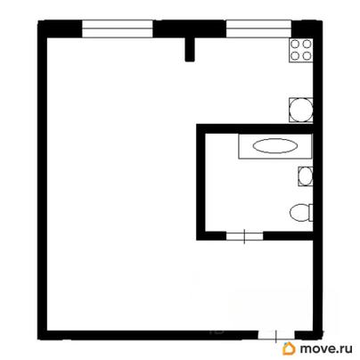 1-комн. квартира, 24.4 м&sup2;