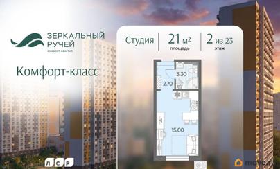 студия, 21 м&sup2;