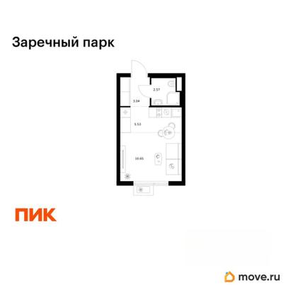 студия, 21.79 м&sup2;