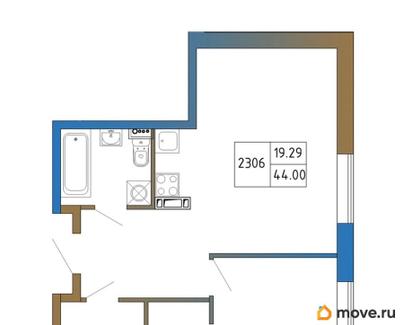2-комн. квартира, 44 м&sup2;