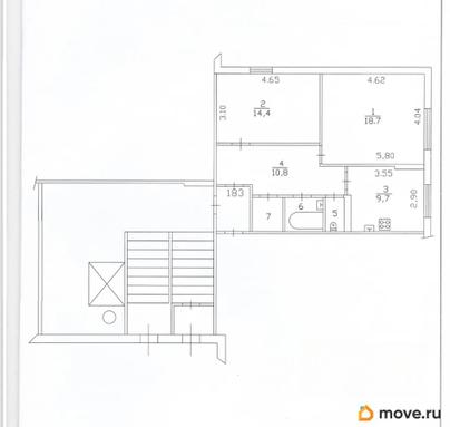 2-комн. квартира, 60 м&sup2;