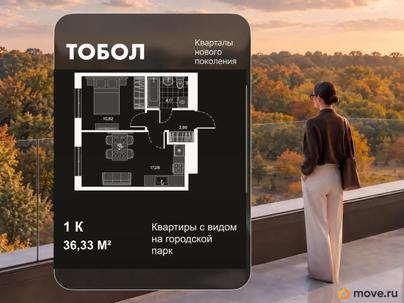 1-комн. квартира, 36.33 м&sup2;