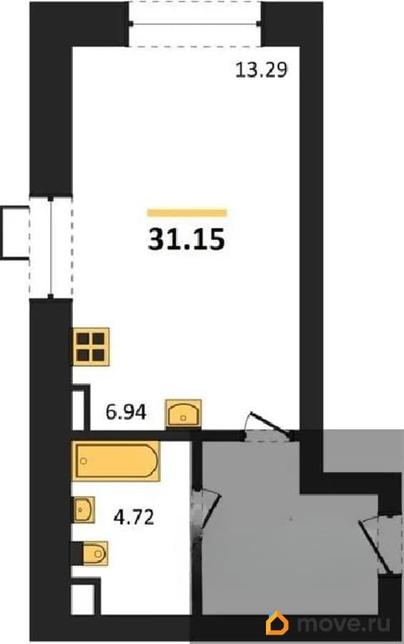 студия, 31.15 м&sup2;