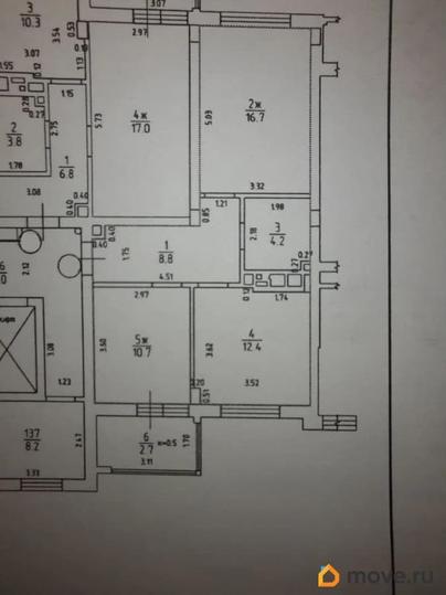 2-комн. квартира, 55.5 м&sup2;