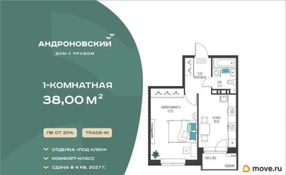 1-комн. квартира, 38 м&sup2;