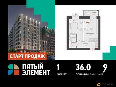 1-комн. квартира, 36 м&sup2;