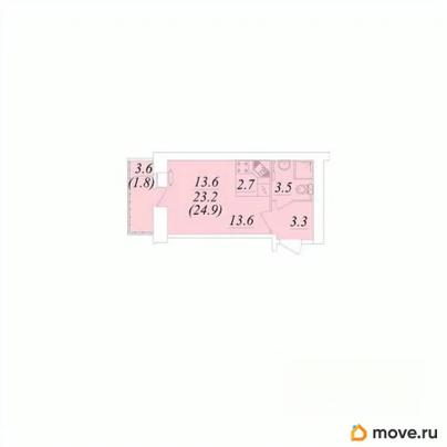 студия, 24.9 м&sup2;