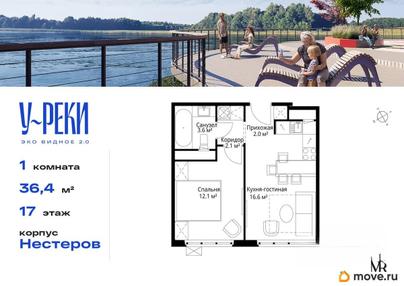 1-комн. квартира, 36.4 м&sup2;