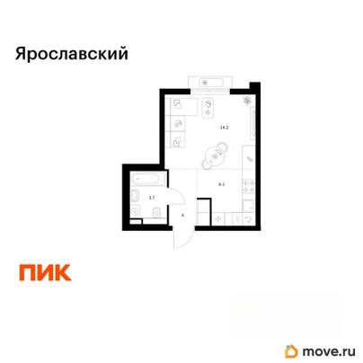студия, 28 м&sup2;