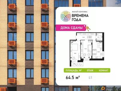 2-комн. квартира, 64.5 м&sup2;