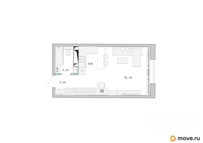 студия, 30.3 м&sup2;