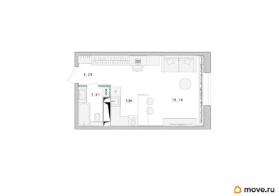 студия, 30.1 м&sup2;