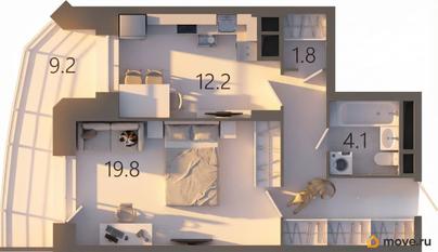 1-комн. квартира, 51 м&sup2;