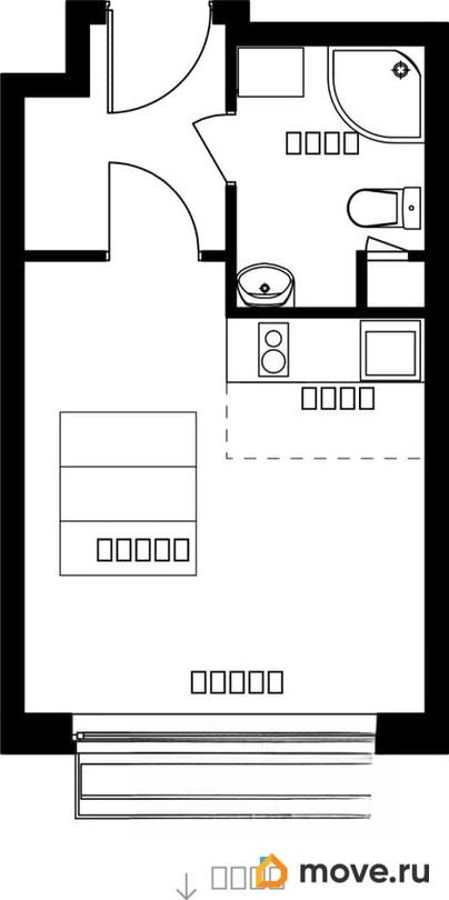 студия, 21.91 м&sup2;