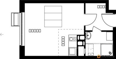 студия, 22.59 м&sup2;