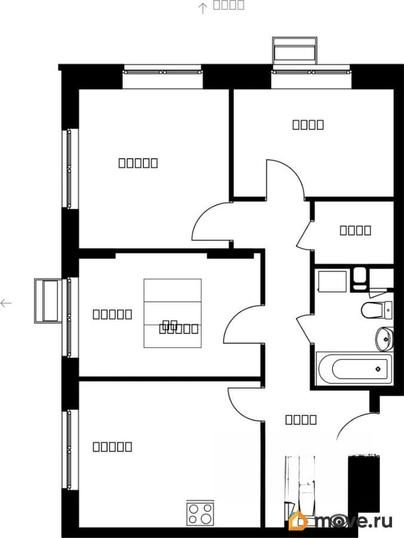 3-комн. квартира, 60.49 м&sup2;