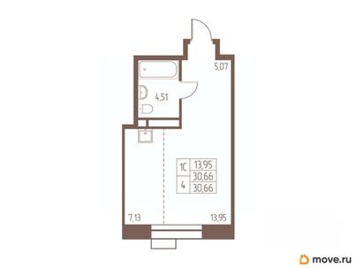 студия, 30.7 м&sup2;