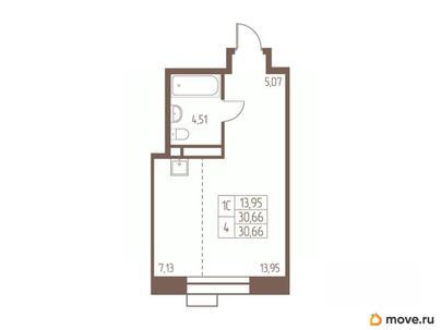 студия, 30.7 м&sup2;