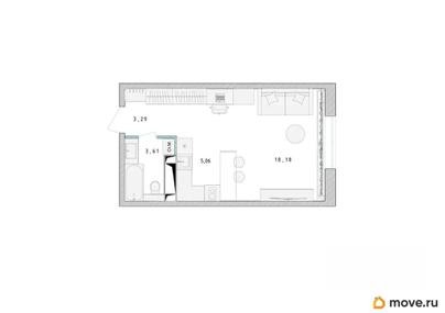 студия, 30.2 м&sup2;
