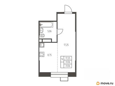 студия, 31.1 м&sup2;