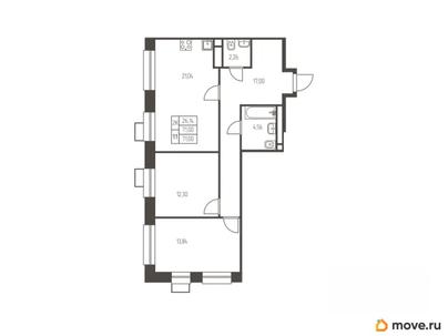 2-комн. квартира, 71 м&sup2;