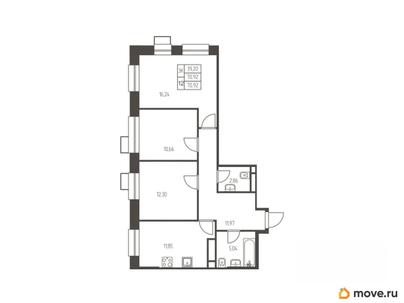 3-комн. квартира, 70.9 м&sup2;