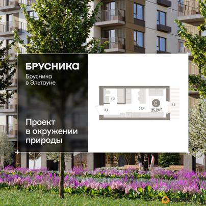 студия, 25.15 м&sup2;
