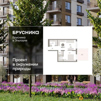 1-комн. квартира, 56.05 м&sup2;