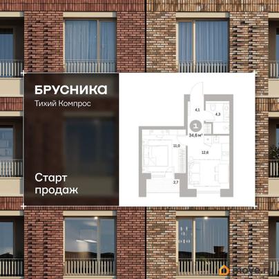 1-комн. квартира, 34.64 м&sup2;