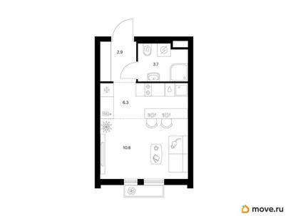 студия, 23.7 м&sup2;