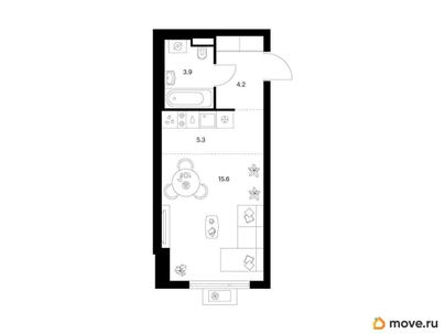 студия, 29 м&sup2;