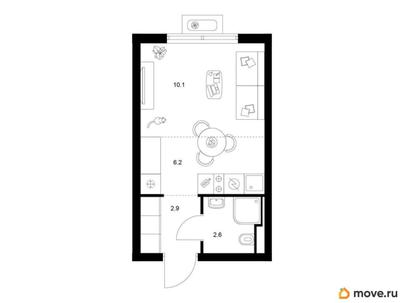 студия, 21.8 м&sup2;